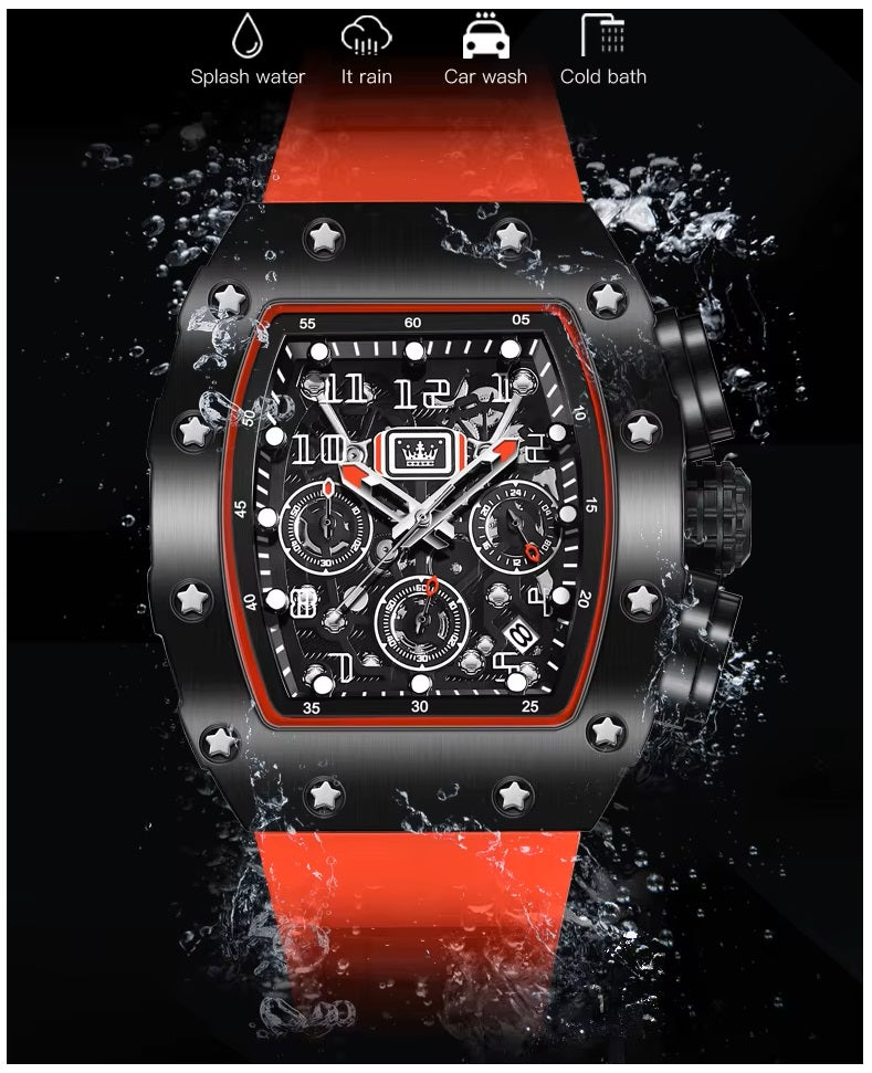 Reloj Deportivo de Lujo para Hombre Correa Silicona y Cristal Zafiro