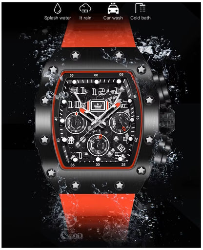 Reloj Deportivo de Lujo para Hombre Correa Silicona y Cristal Zafiro
