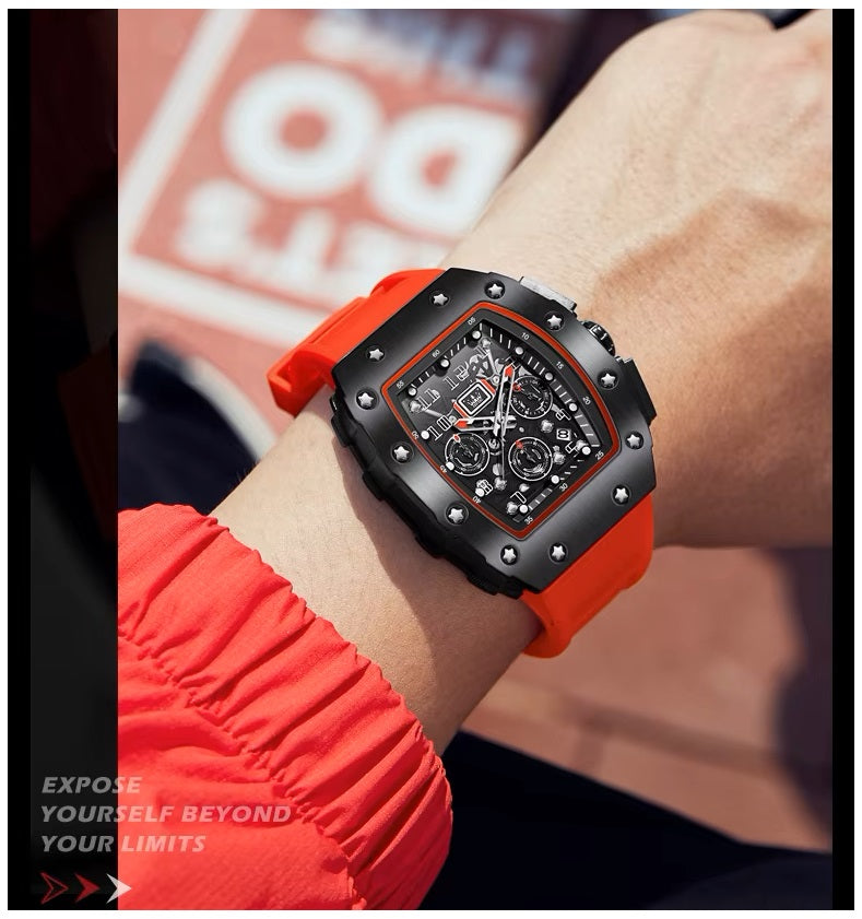 Reloj Deportivo de Lujo para Hombre Correa Silicona y Cristal Zafiro