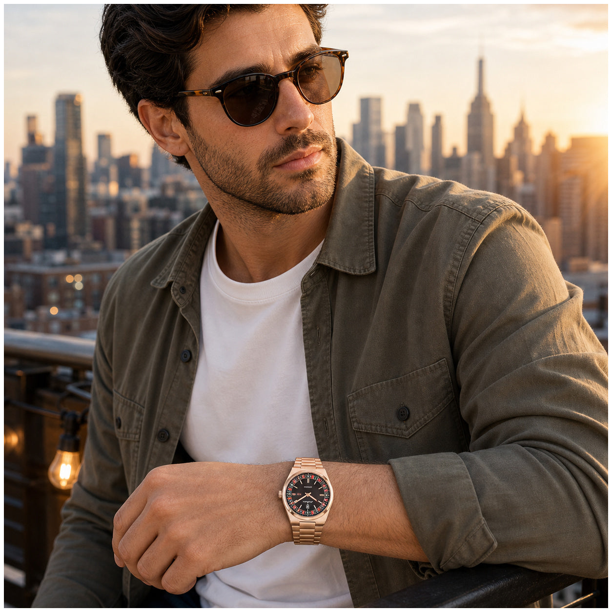 Reloj Analógico de Cuarzo para Hombre con Ruleta Giratoria Funcional, Esfera Casino, Bola Móvil