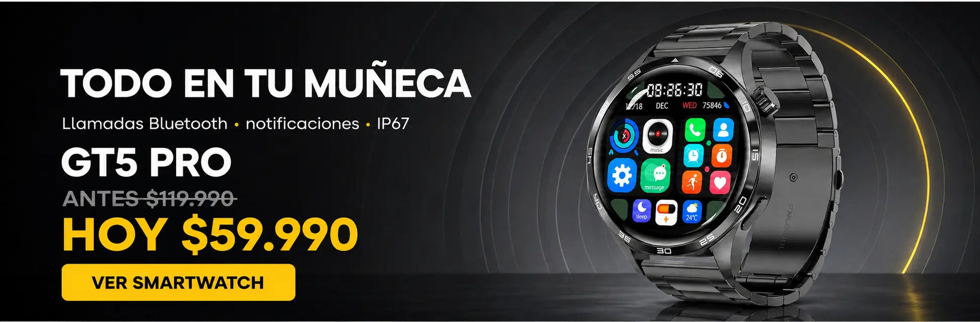Smartwatch GT5 Pro en oferta